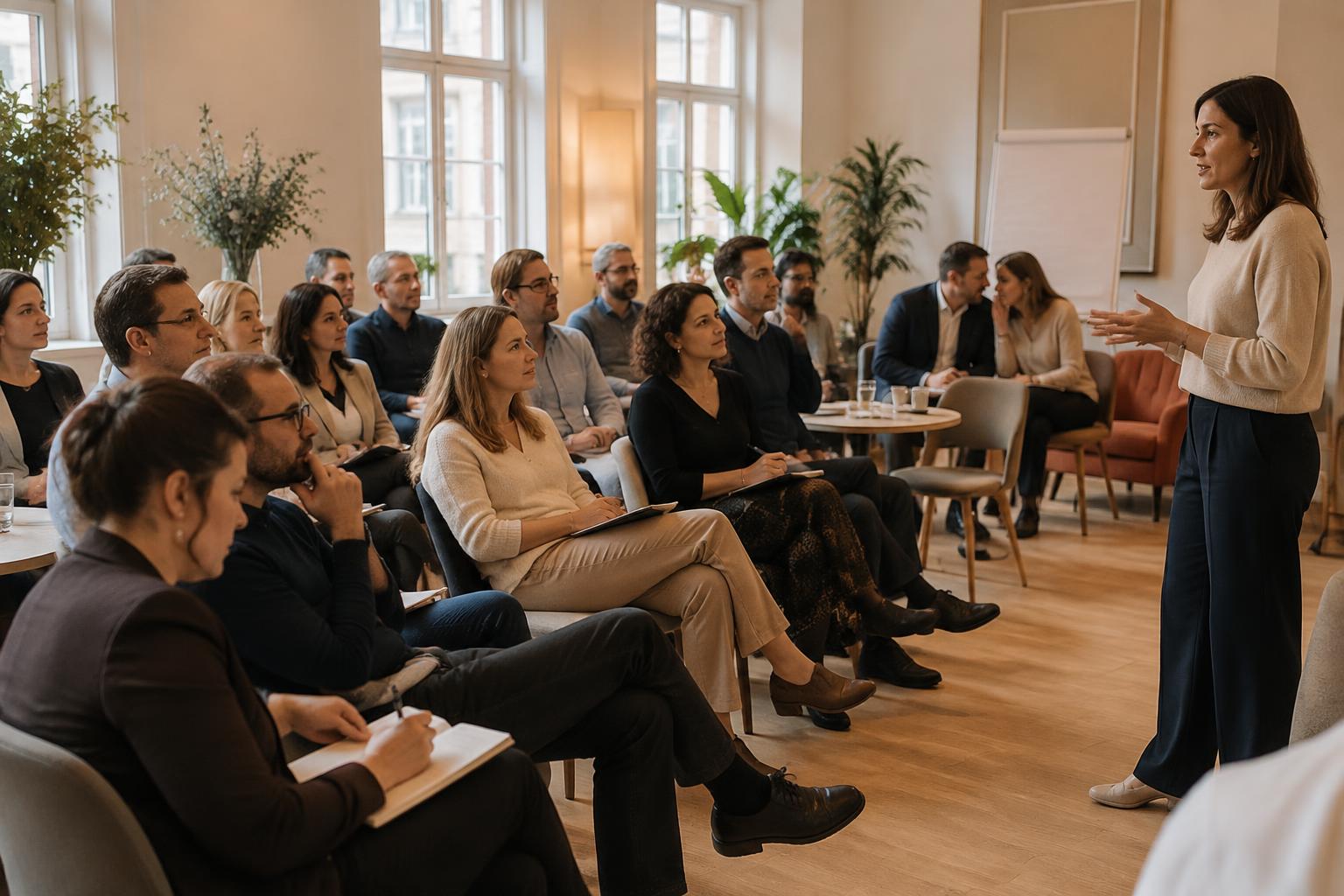 Pedagogové při interaktivním workshopu